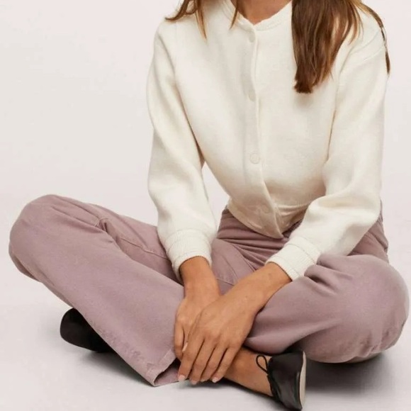 Mango Kaia High Rise Straight Leg Jean in Lilac - Picture 7 of 7